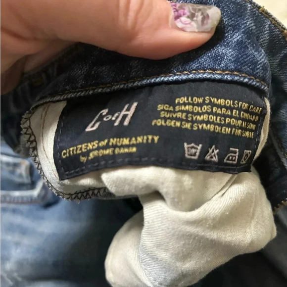 Citizens of Humanity Low Rise Straight Leg Jeans Women’s Size 30 Blue Denim - Picture 8 of 8